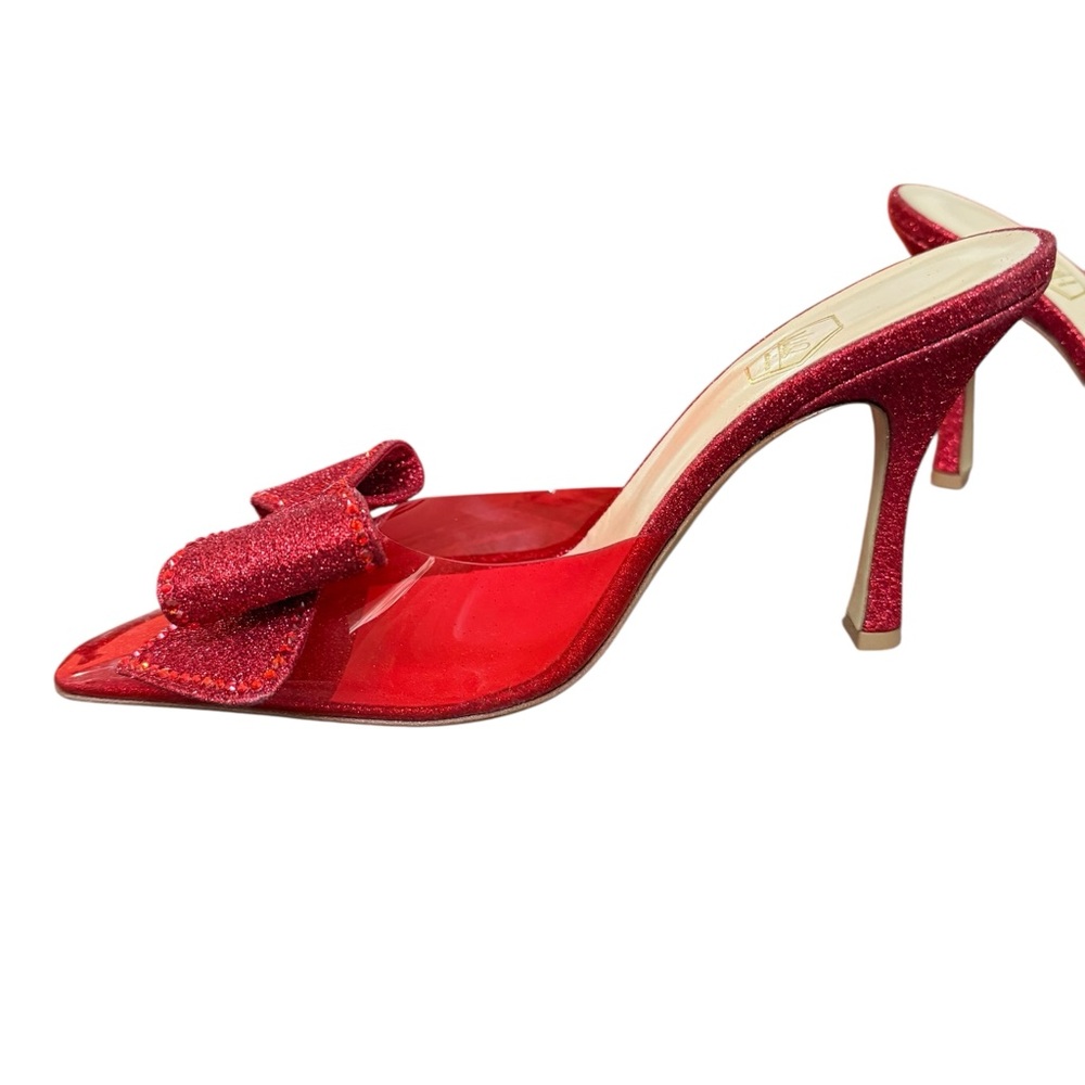 Nalebe Amina Means Reflections Dimante
Glitter Bow Mule Heels Pumps - Picture 4 of 11